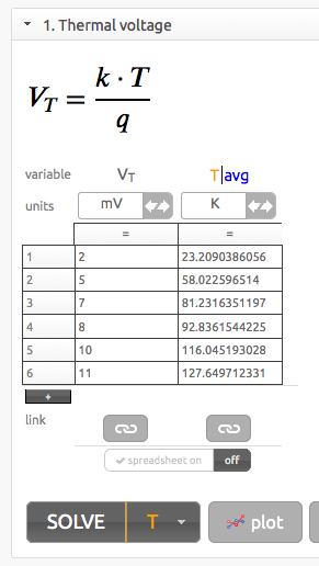 data table